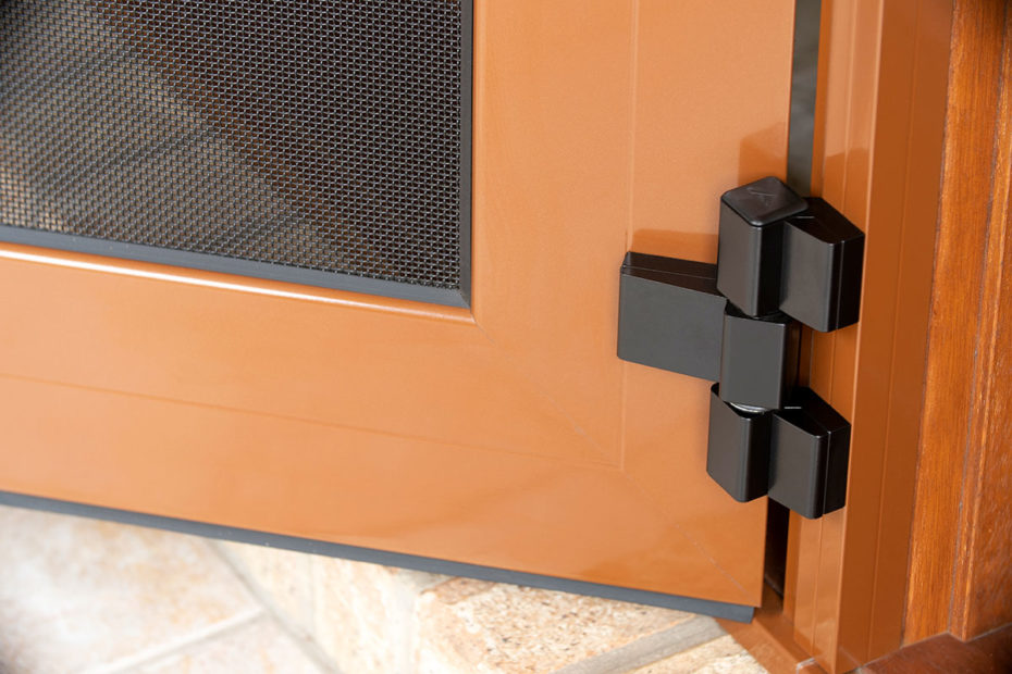 Crimsafe door hinge detail